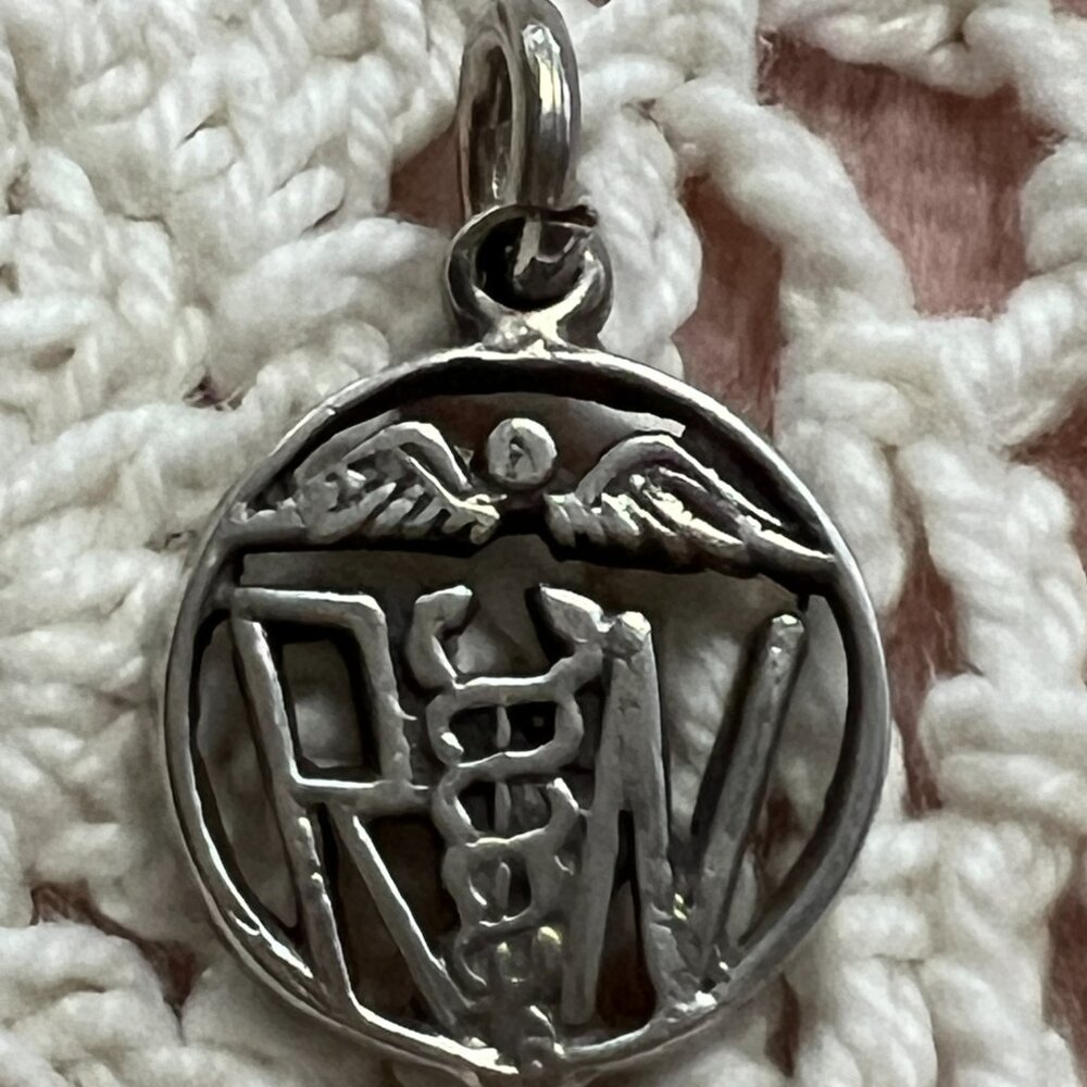 Sterling Silver RN Charm